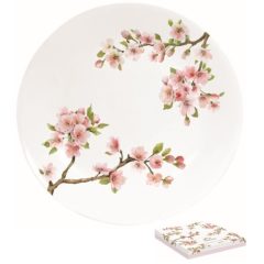 Porcelán desszerttányér 19cm, Sakura, díszdobozban