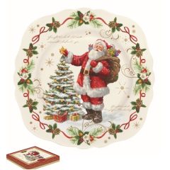   Magic Christmas porcelán desszerttányér 20cm, díszdobozban