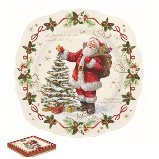 Magic Christmas porcelán desszerttányér 20cm, díszdobozban
