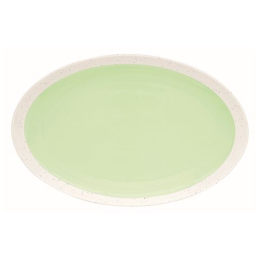 Porcelántálca ovál, 36x23,5cm Pastel & Trend Green