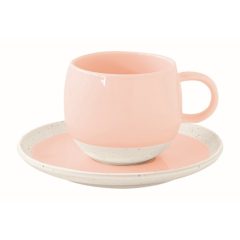 Porceláncsésze+alj, 250ml, Pastel & Trend Pink