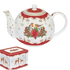 Christmas Melody porcelán teáskanna 1000ml, díszdobozban