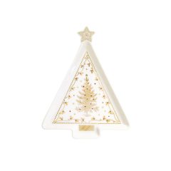   Christmas Lights porcelán fenyőtálca 21x16cm, díszdobozban