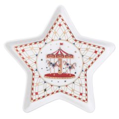   Christmas Wonderland porcelán csillagtálca 19,5cm, díszdobozban