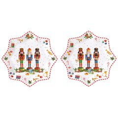   Vintage Nutcracker porcelán desszerttányér 2 db-os szett, 20cm, díszdobozban