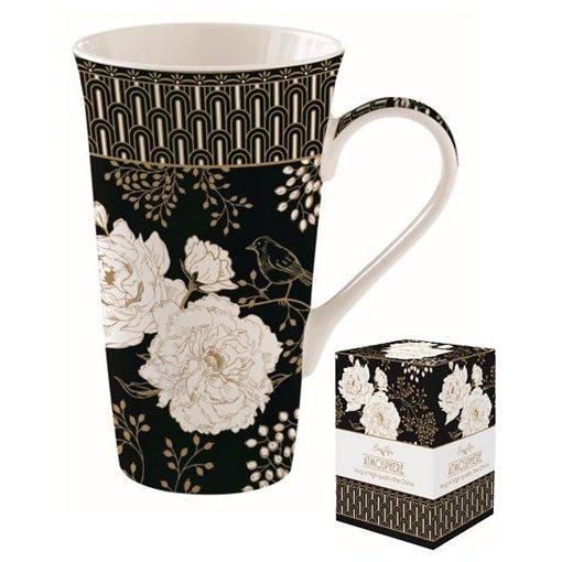 Porcelánbögre 600ml, dobozban, Art Deco & Flowers, Celestial