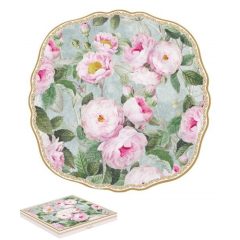 Porcelán desszerttányér 20cm dobozban,Roses in Bloom