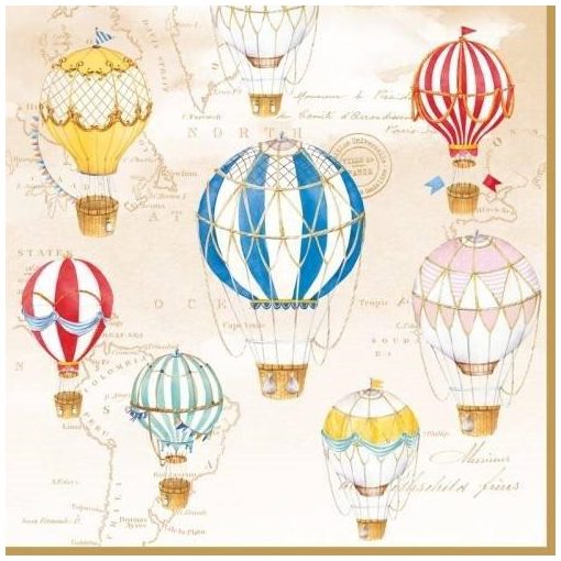 Papírszalvéta 33x33cm, Air Balloons,20db-os