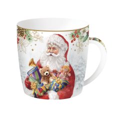 Santa is Coming porcelán bögre 350ml, fémdobozban
