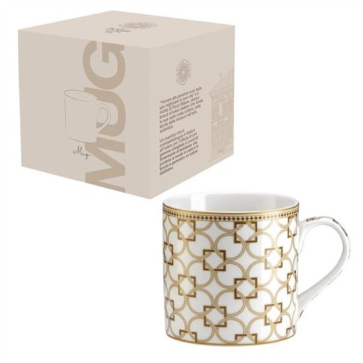 Porcelánbögre 400ml, dobozban, Déco