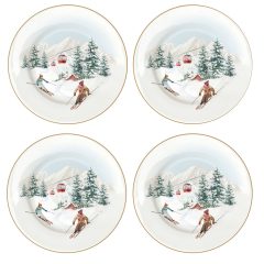   Chalet porcelán desszerttányér szett 4db-os, 19cm, díszdobozban