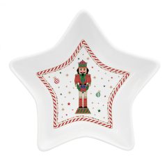 Porcelán csillagtál 15x5cm, dobozban, Nutcracker Twist