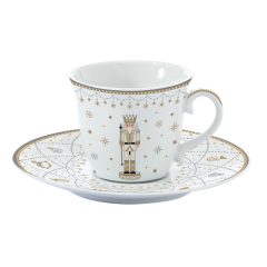   Royal Nutcracker karácsonyi porcelán csésze és csészealj, díszdobozban
