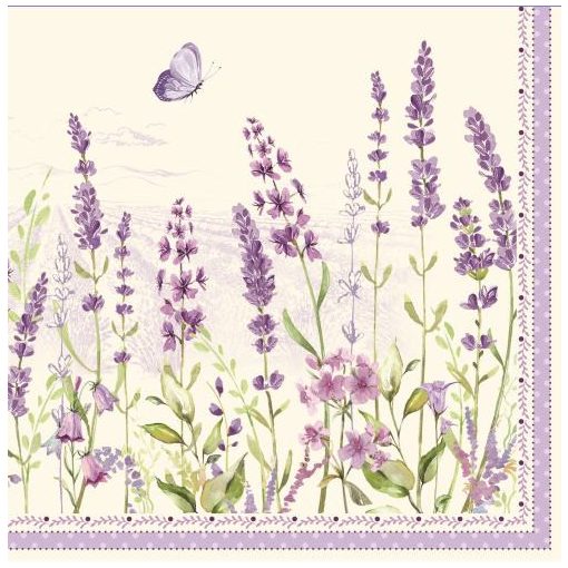 Papírszalvéta 33x33cm, Lavender Field,20db-os
