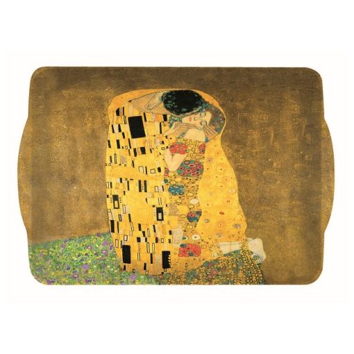 Műanyag tálca 46x32cm,Klimt:The Kiss