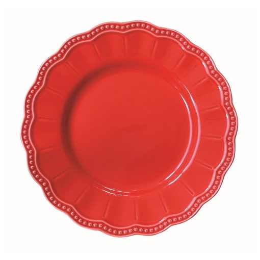 Porcelán desszerttányér 21cm, Elite red