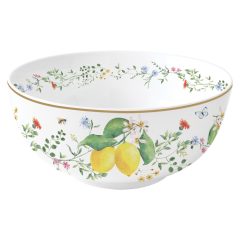 Porcelántál 15cm, Fleurs et Citrons