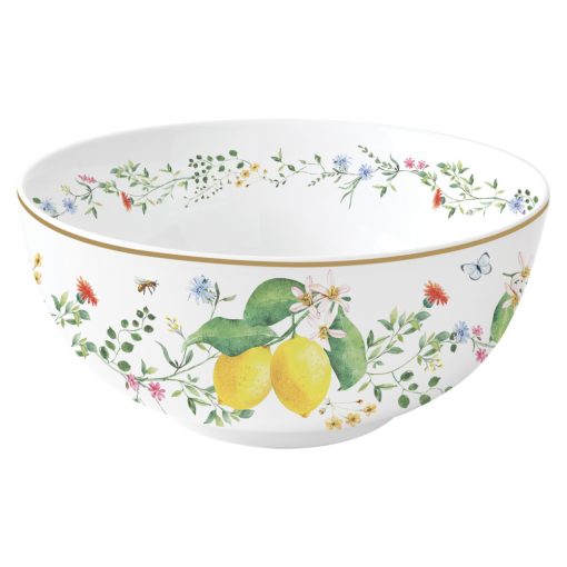 Porcelántál 15cm, Fleurs et Citrons