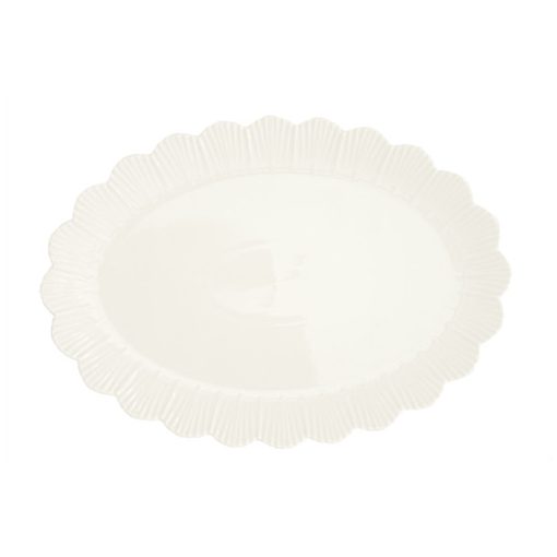 Porcelántálca ovál 36x26cm, Fleuri white