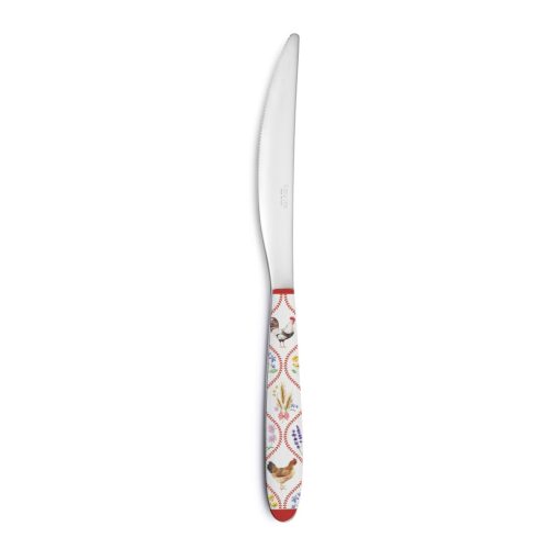 Rozsdamentes kés műanyag dekorborítású nyéllel, 22,5cm, Country Life