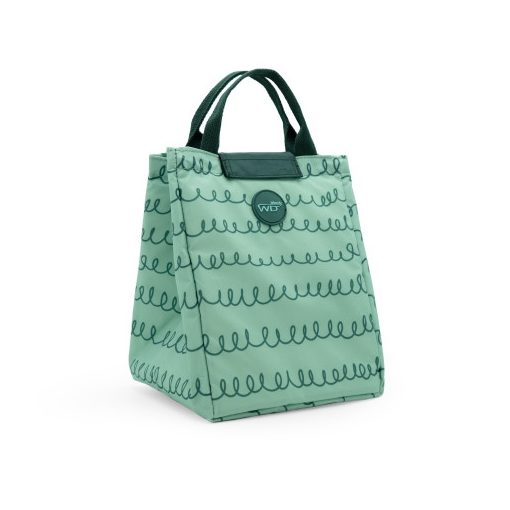 Hőtartó uzsonnás táska, műanyag, 20x19x24cm, 6l, green-light blue				