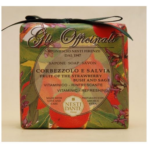 Gli Officinali,fruit of the strawberry bush and sage szappan 200g