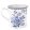 Porcelánbögre kék rózsacsokros, 400ml