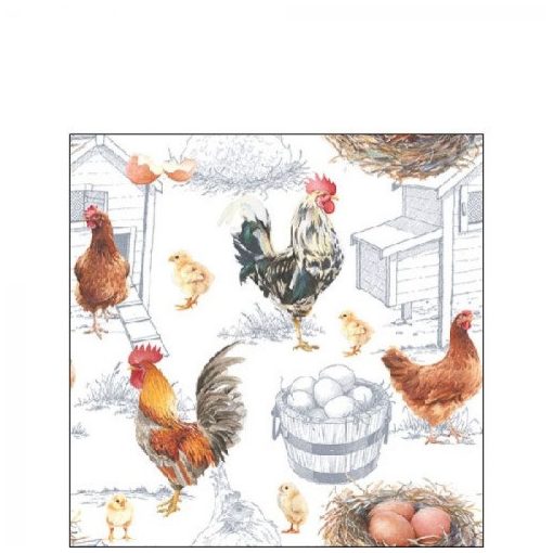 Chicken Farm papírszalvéta 25x25cm, 20db-os