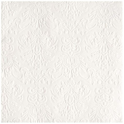 Elegance white dombornyomott papírszalvéta 33x33cm,15db-os