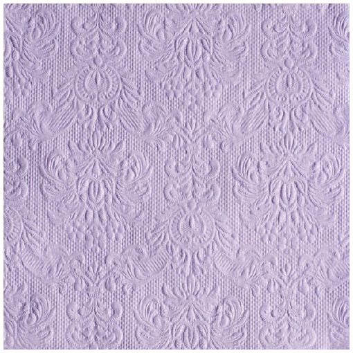 Elegance lavender dombornyomott papírszalvéta 33x33cm,15db-os