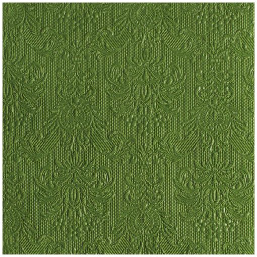 Elegance Summer green dombornyomott papírszalvéta 33x33cm,15db-os