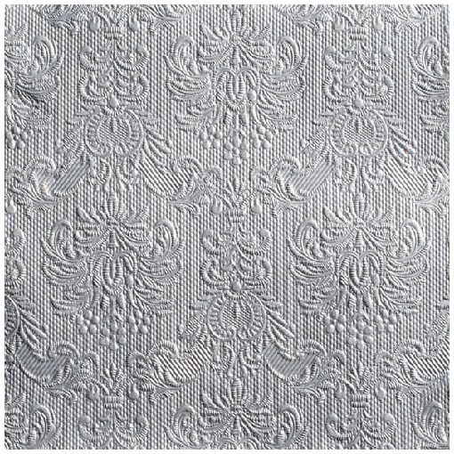 Elegance silver dombornyomott papírszalvéta 33x33cm,15db-os