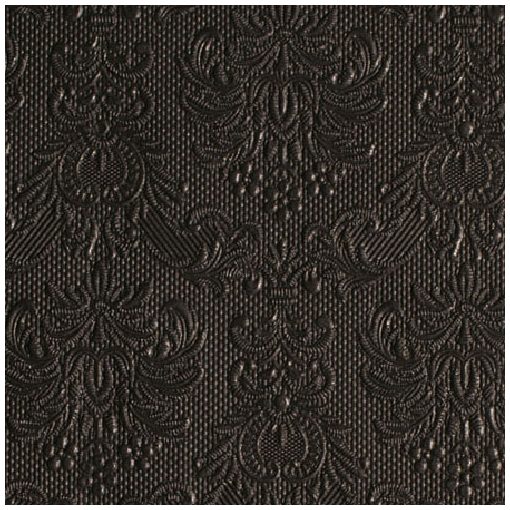 Elegance Black dombornyomott papírszalvéta 25x25cm,15db-os