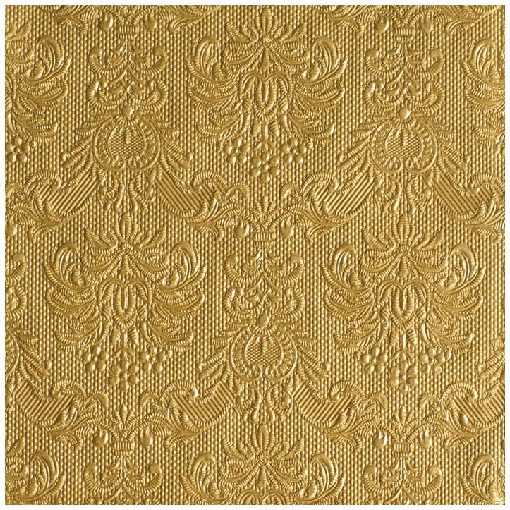 Elegance gold dombornyomott papírszalvéta 40x40cm,15db-os