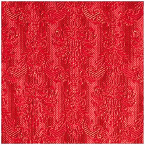 Elegance red dombornyomott papírszalvéta 33x33cm,15db-os