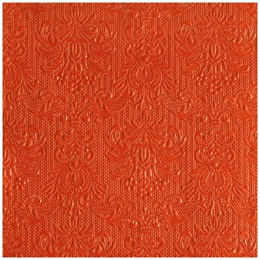 Elegance orange dombornyomott papírszalvéta 33x33cm,15db-os