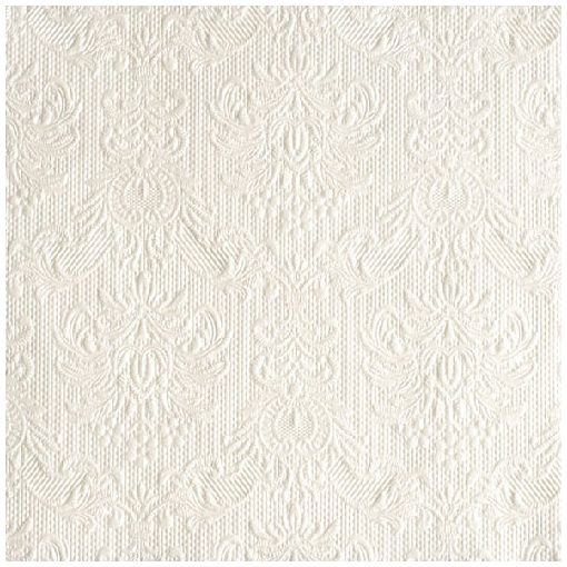 Elegance pearl white dombornyomott papírszalvéta 33x33cm,15db-os