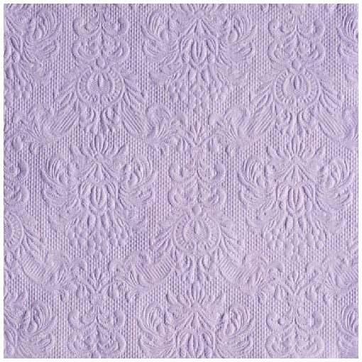 Elegance lavender dombornyomott papírszalvéta 40x40cm,15db-os