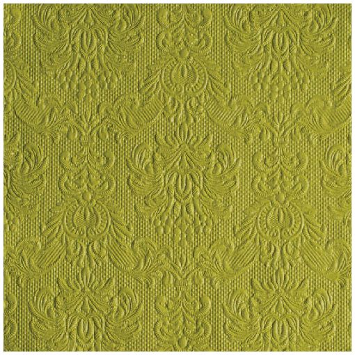 Elegance green dombornyomott papírszalvéta 40x40cm,15db-os