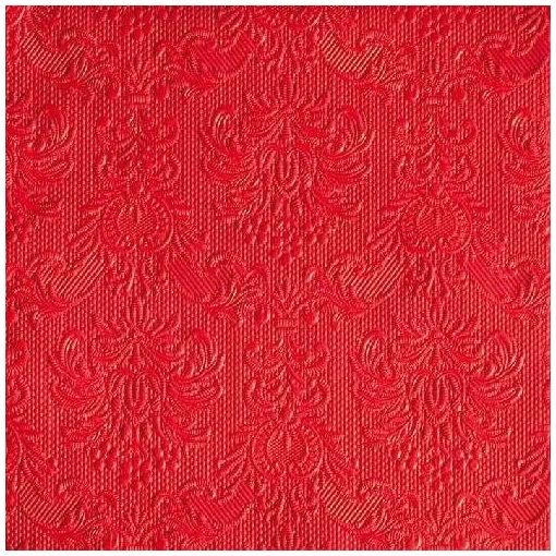 Elegance red dombornyomott papírszalvéta 40x40cm, 15db-os