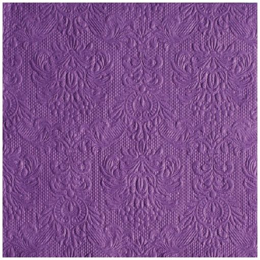 Elegance purple dombornyomott papírszalvéta 33x33cm,15db-os