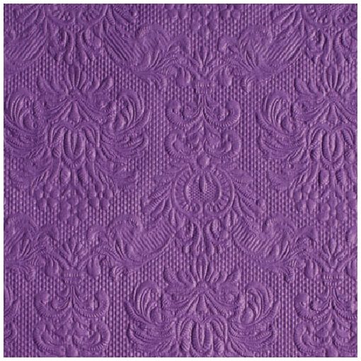 Elegance purple dombornyomott papírszalvéta 25x25cm,15db-os