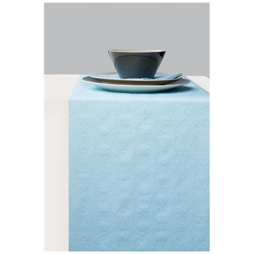 Elegance light blue dombornyomott papír asztali futó 33cmx600cm