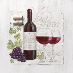 Vino Rosso papírszalvéta 33x33cm,20db-os