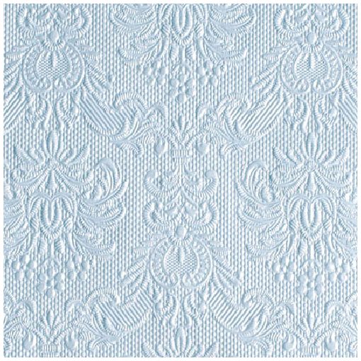 Elegance pearl blue dombornyomott papírszalvéta 25x25cm,15db-os