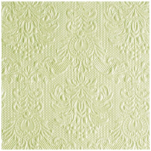 Elegance pearl green dombornyomott papírszalvéta 25x25cm,15db-os