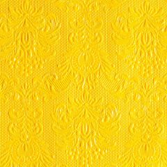   Elegance yellow dombornyomott papírszalvéta 25x25cm,15db-os