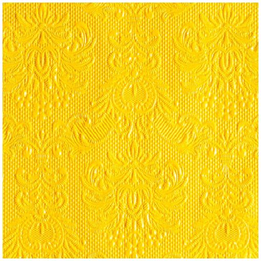 Elegance yellow dombornyomott papírszalvéta 25x25cm,15db-os