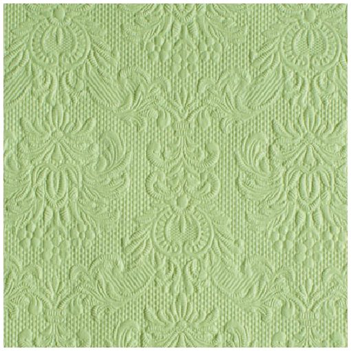 Elegance pale green dombornyomott papírszalvéta 25x25cm,15db-os