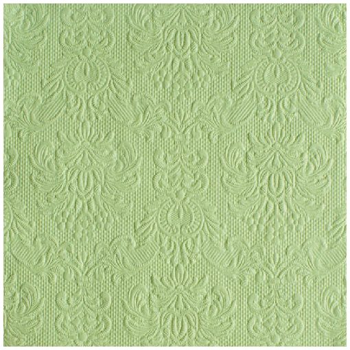 Elegance Pale Green dombornyomott papírszalvéta 40x40cm,15db-os